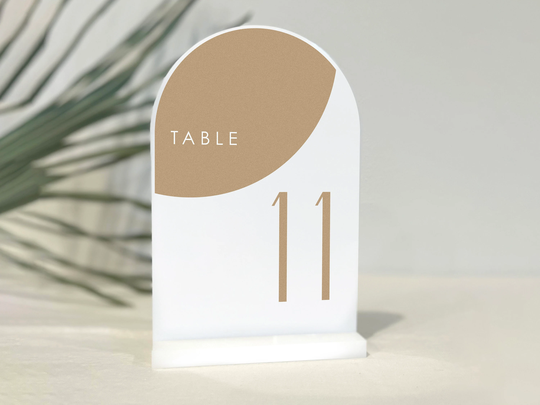 White Acrylic Arch Table Number | Wedding Boho Unique Reserved Seating Tn6