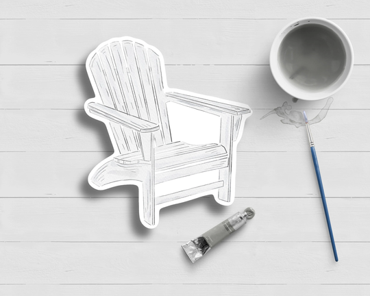 White Adirondack Chair Coastal Watercolor Sticker|Cape Cod|Maine|Nantucket|Martha's Vineyard|Adirondacks