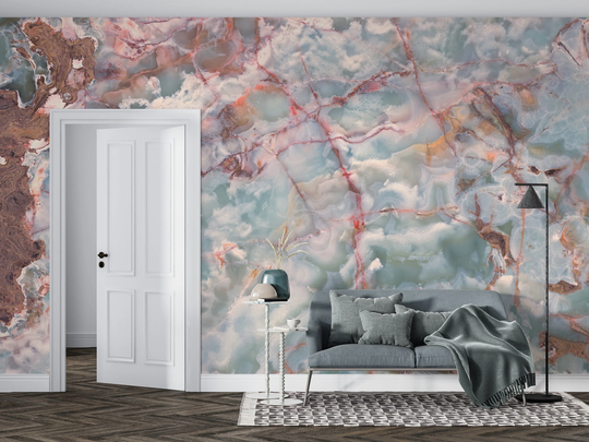 Colorful Marble Wallpaper, Living Room Textured Peel & Stick,, Wall Decor