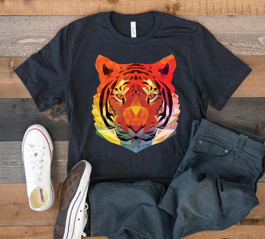 Colorful Tiger T-Shirt, Cute Kids Hoodie, Zoo Tee, Tank Top, Sweatshirt, Long Sleeve, Tee Apparel Gift