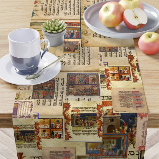 Table Runner Passover Agada - Very Special Collection From Musems, Seder Gift-Manuscript