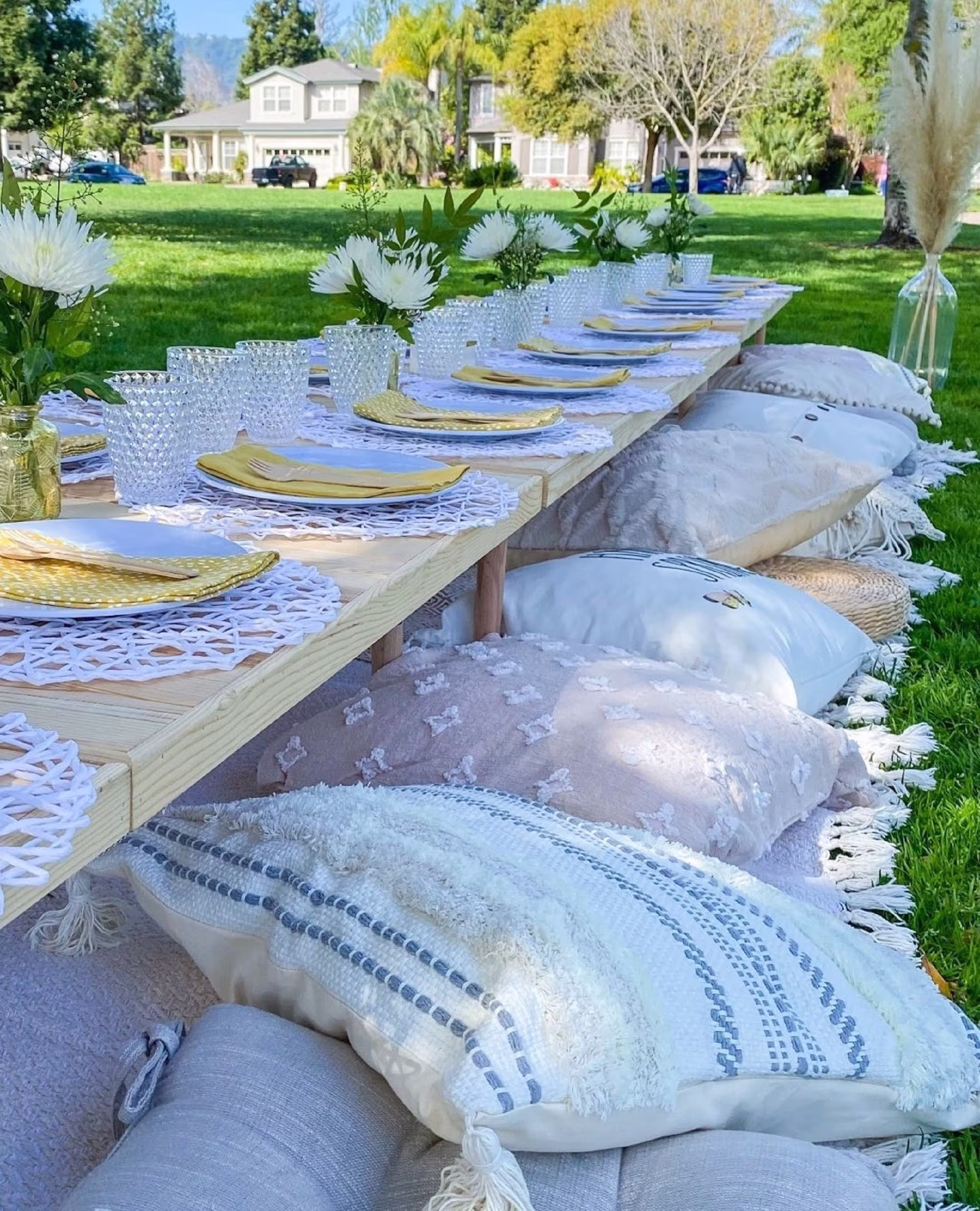 31x80 Inch Folding Low Wooden Table