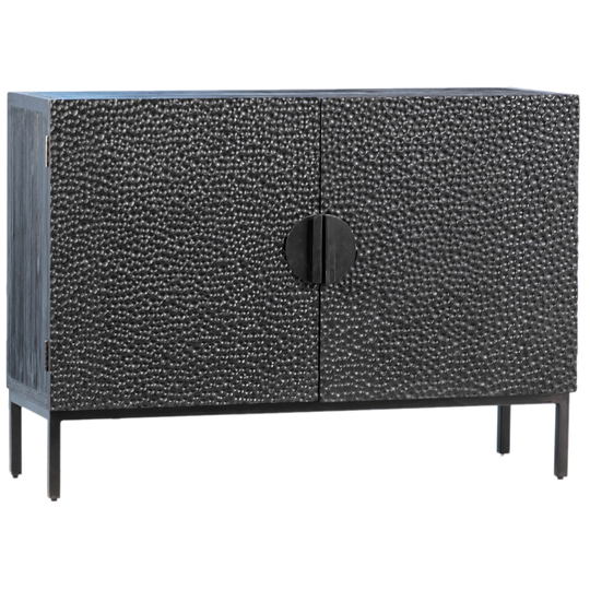 Cordilia 47-inch Black Reclaimed Pine and Iron Contemporary 2-Door Sideboard