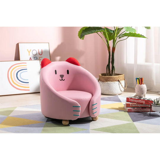 Kids Chair Cat Shape Children Upholstered Chair - 19" X 19"