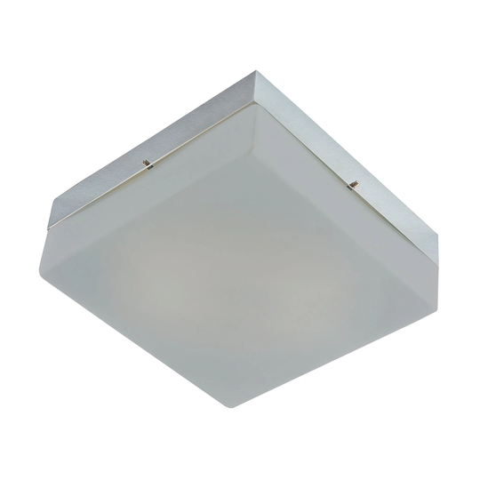 Alico Quad 1 Light Flush mount In Metallic Grey And White Opal Glass