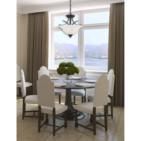 Westinghouse Pacific Falls Two-Light Indoor Convertible Pendant/Semi-Flush Ceiling Fixture