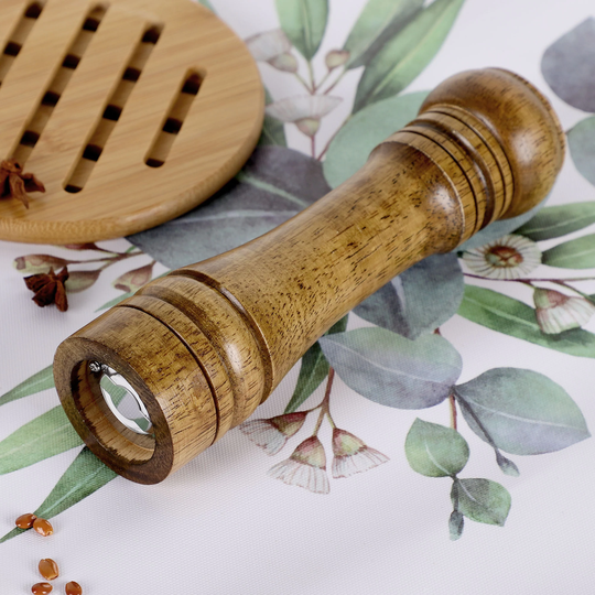 Kitchen Hand Crank Twist Spice Salt Mill Grinder Pepper Shaker Wood Color - Wood Color