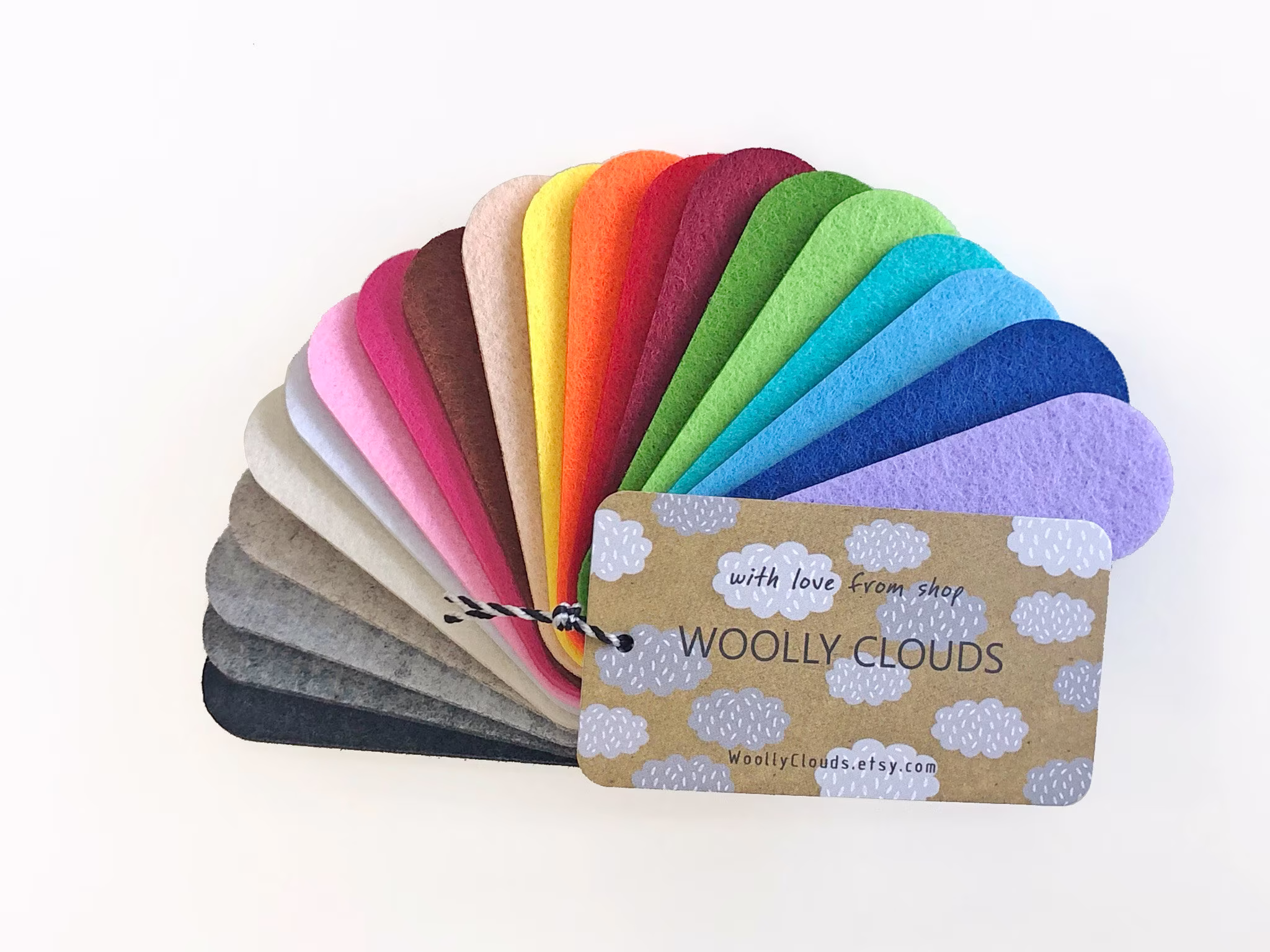 Felt Color Samples/Polyester Or Wool Micro-Velour Fabric Set Of 22 Eco-Felt Swatches