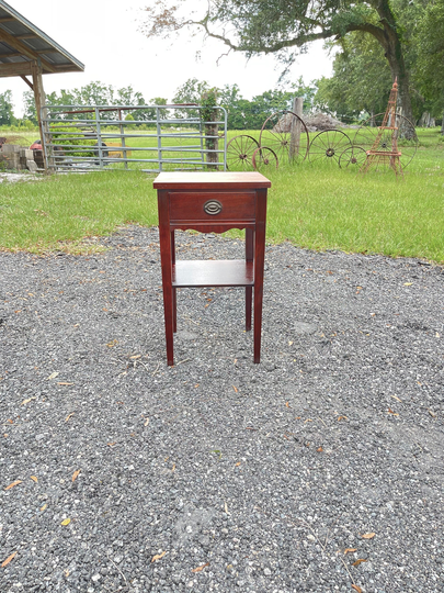 Vintage Nightstand, Antique Side Table, One Drawer Cabinet, Entryway Table, Furniture, Lamp Ornate