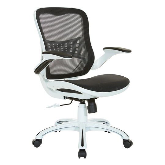 Riley Office Chair with White Mesh Seat and Back