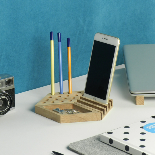 Modular Wooden Desk Organizer, Personalized Docking Station, Office Decor, Accessory, Gift For All
