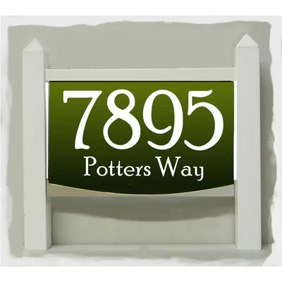 Modern LED address sign with landscape light adapter