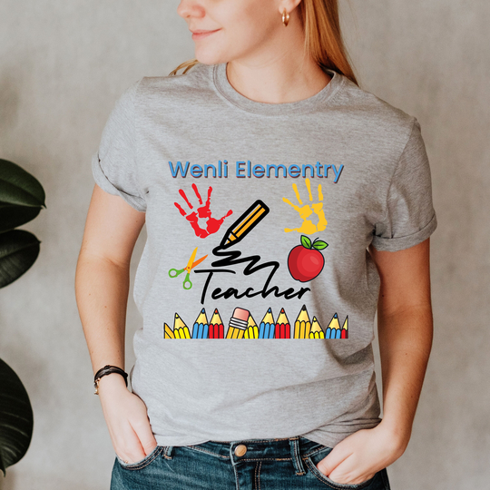Customized Pencil Teacher Shirt - Teacher Appreciation Shirt, Personalized Gift, Teaching, Shirt Back To School Tees Ms