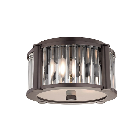 Hudson Valley Hartland I 2-Light Flush Mount, Old Bronze