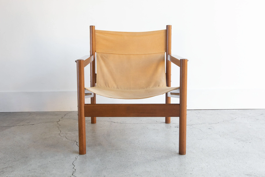 Sold | Vintage Michel Arnoult Roxinho Canvas Sling Lounge Chair Mobilia Contemporanea Circa 1960's