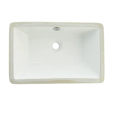 Castillo Ceramic Rectangular Undermount Bathroom Sink with Overflow