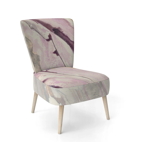 Designart 'Shaby Pink Marble' Upholstered Sleek & Chic Modern Accent Chair