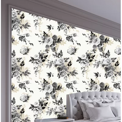 Hartfield Georgous Watercolor Flowers 10' L x 24" W Peel and Stick Wallpaper Roll