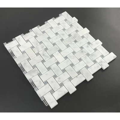 1" x 2" Natural Stone Basketweave Mosaic Wall & Floor Tile