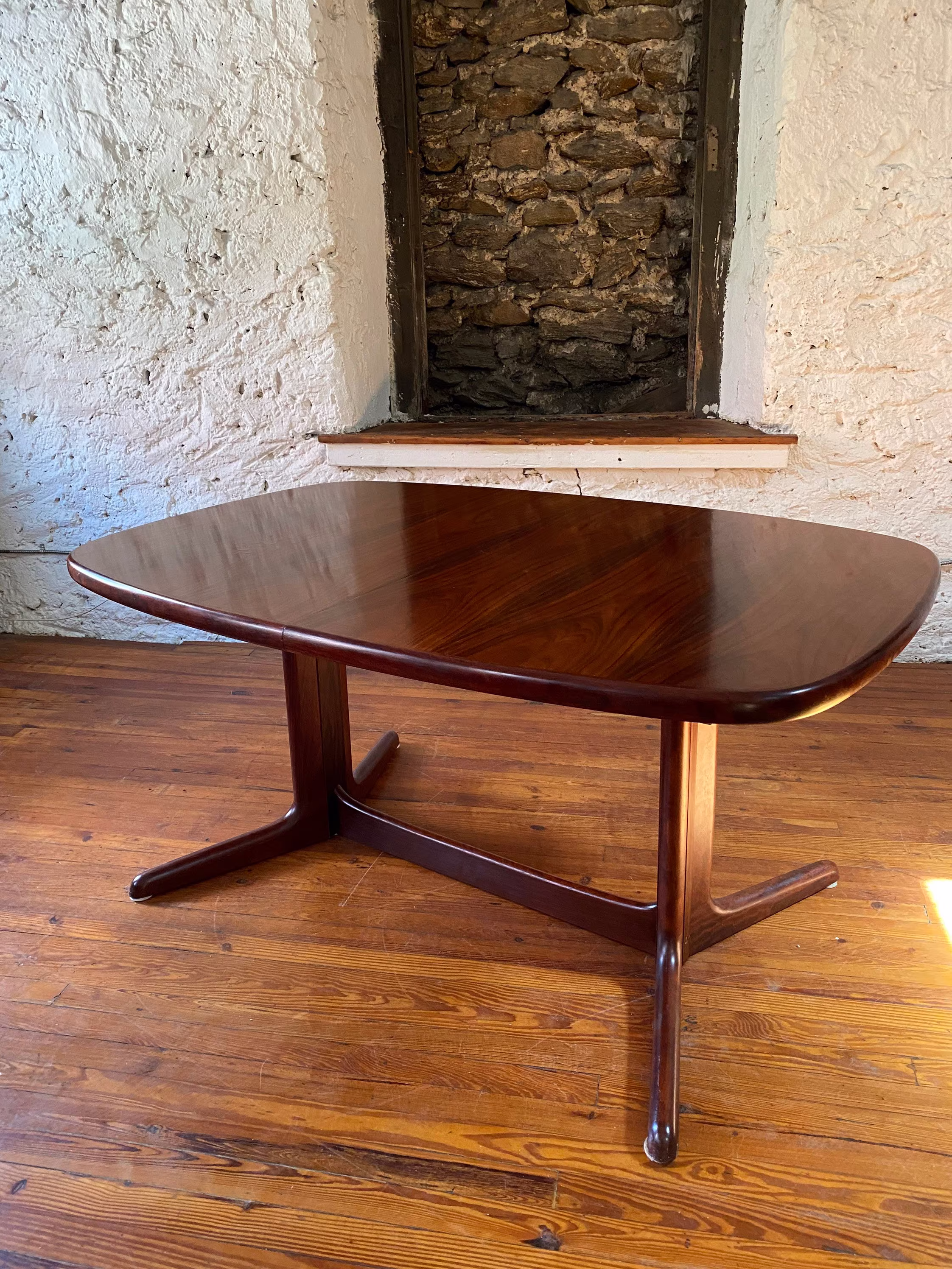 Mid Century Dining Table Rasmus Rosewood & Leaves Danish Modern