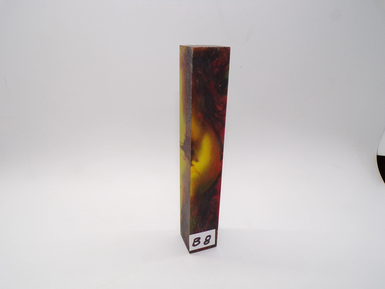 Diamond Painting Pen, Black, Crimson, Yellow See Thru, Swirl, Stylus Handturned, Alumilite