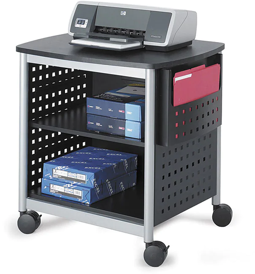Safco Scoot Desk Laminate Printer Stand - 26.5" H x 26.5" W x 20.5" D