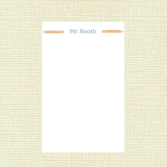 Teacher Notepad - Pencil Design