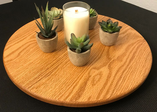 Solid Oak Lazy Susan For Table Tops, Cabinets, Rotating Display, Multiple Sizes & Stain Or Unfinished With Free Shipping