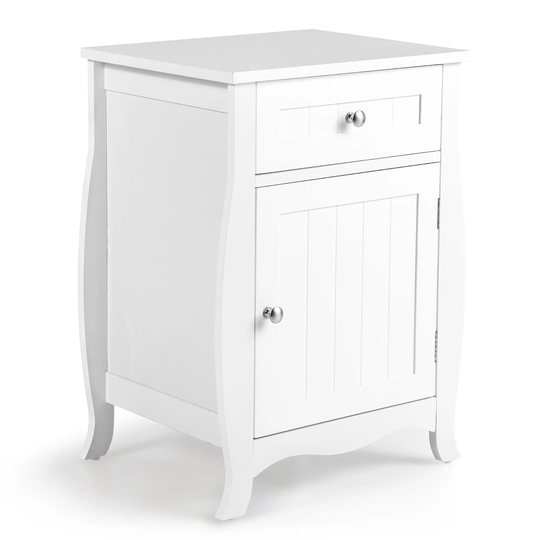 Nightstand Bed Side End Table with Drawer Storage Door Cabinet