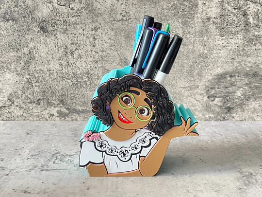 Pen & Pencil Holder | Encanto Mirabel Makeup Brush Marker Case