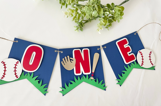 Baseball High Chair Banner, 1st Birthday Decorations, Party, Sports First Birthday, Rookie Of The Year Party