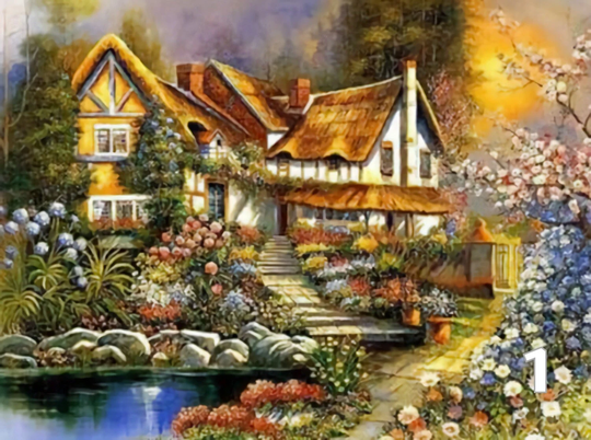 Grass Roofs Diy 5D Diamond Painting Kit Full Square & Round Drill