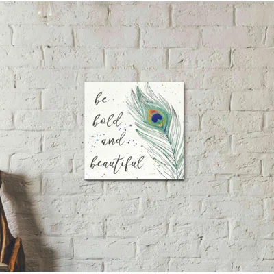 Peacock Garden VIII by Anne Tavoletti - Wrapped Canvas Textual Art Print