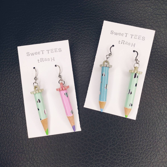 Color Pencil Earrings