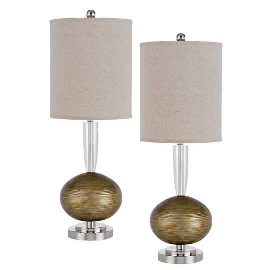 Sudbury Light Bronze Metal Lamp Set