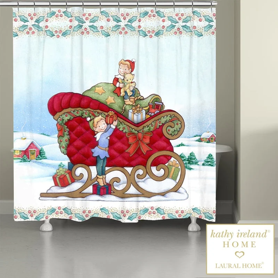 Kathy Ireland Once Upon a Christmas 71" x 72" Shower Curtain
