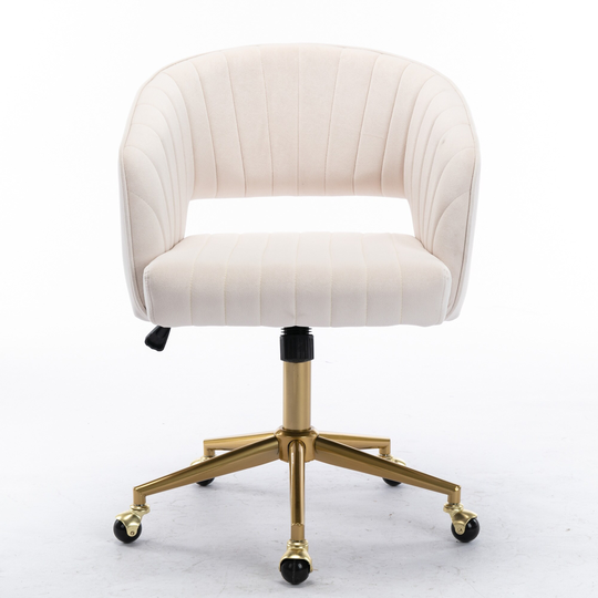 Natazo Home Office Task chair wheels, Upholstered Home Office Desk Modern Swivel Accent Chair