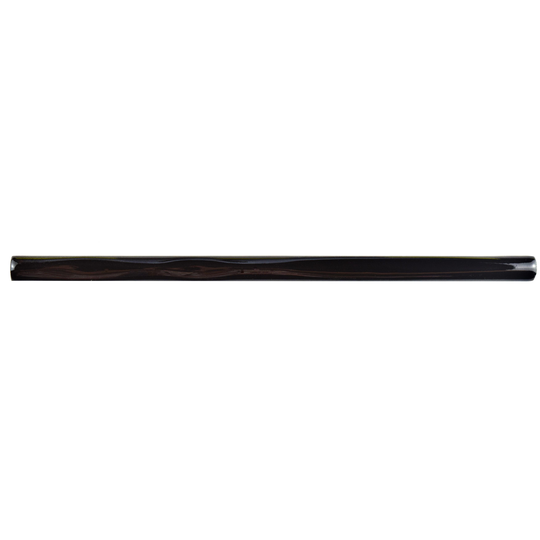 Merola Tile Rugoso Nero Brillo .36" x 7.86" Ceramic Pencil Listelo Wall Trim Tile