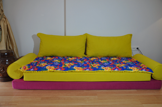 Oriental Sofa, Turkish Day Bed, Dewan, Lounge, Balcony Decor, Custom Order Eclectic Design, Floor Level Ottoman