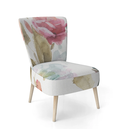 Designart 'Beautiful Bird Romance I' Upholstered Traditional Accent Chair