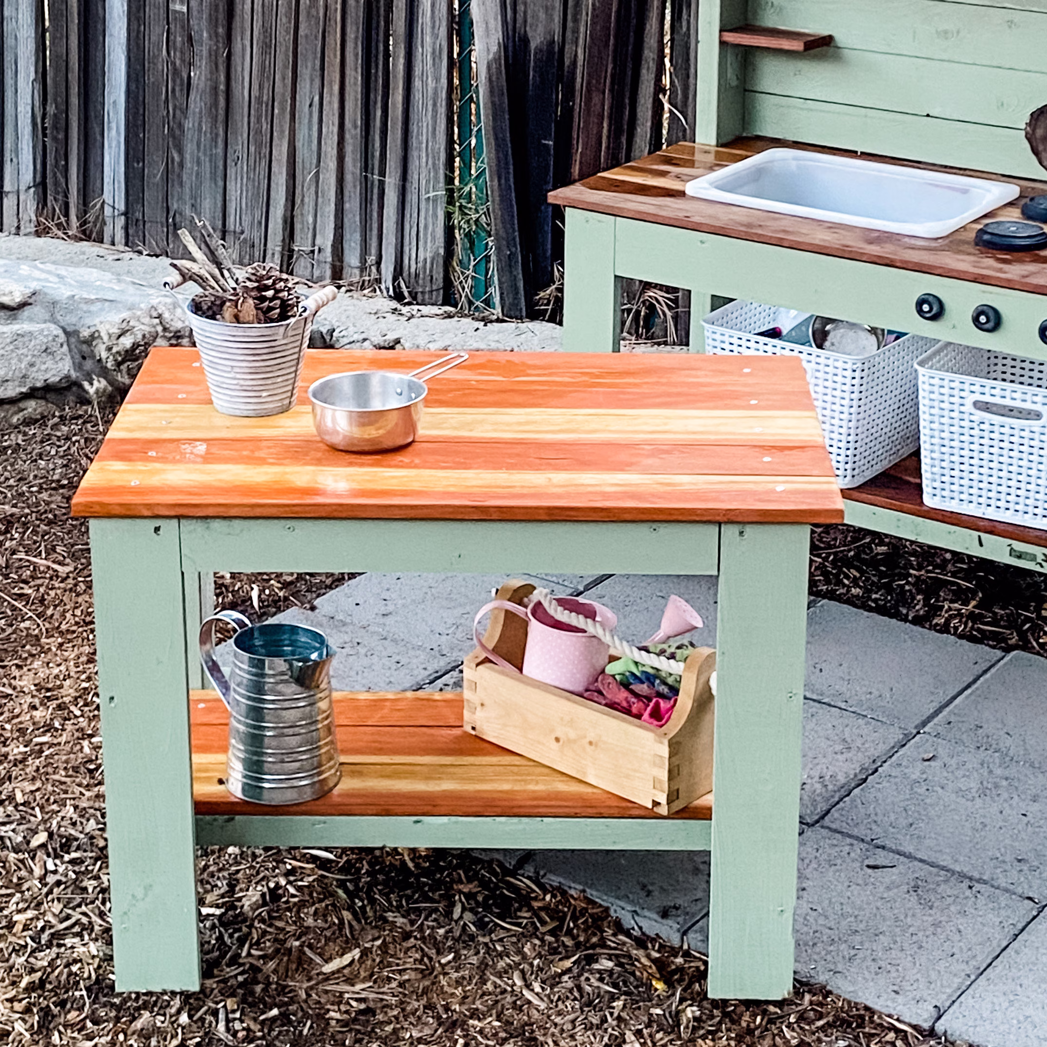 Side Table For Mud Kitchen Or Outdoor Play