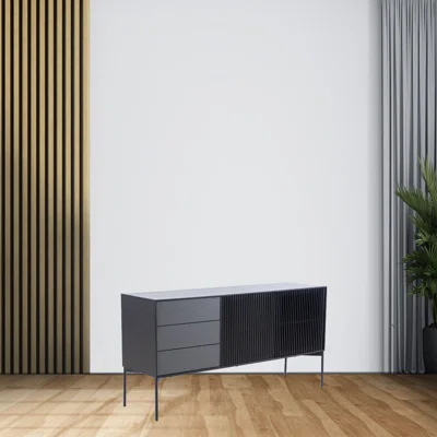 62" Wide 3 Drawer Sideboard