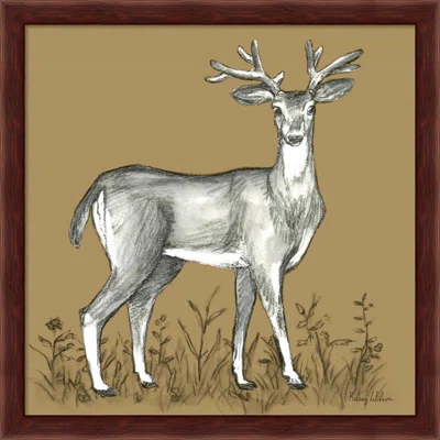 Watercolor Pencil Forest Color XI-Deer 2 By Kelsey Wilson, Framed Wall Art