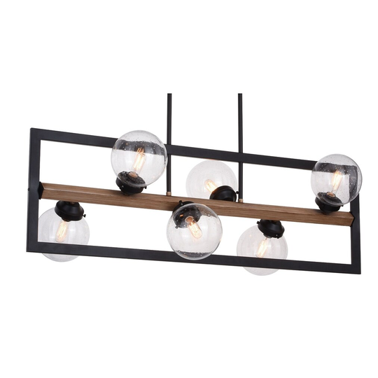 Vaxcel Lighting Bridgeview 6 Light 38" Wide Globe Chandelier