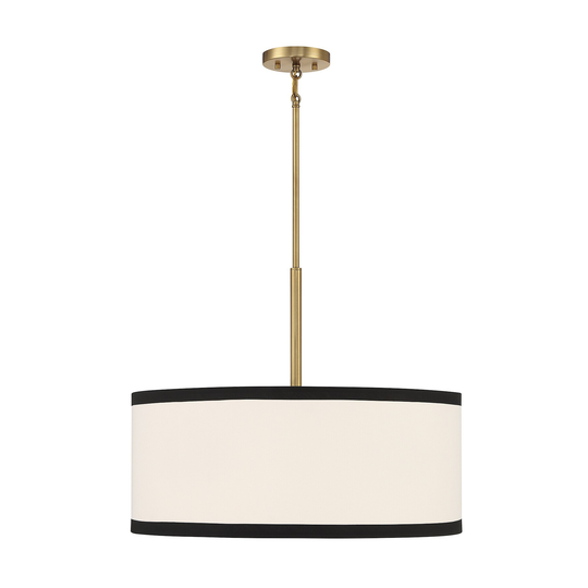 Meridian 5-Light Pendant in Natural Brass