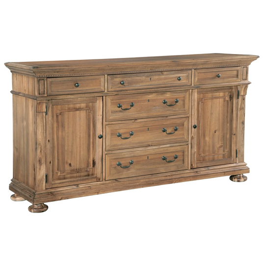 Hekman Furniture Wellington Hall Acacia Wood Buffet Sideboard - 38 in high x 70 in wide x 20 in deep