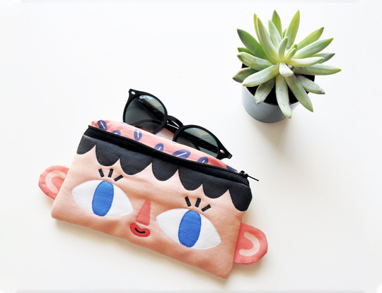 The Sunglasses Facecase, Case, Cute Purse, Pencil Case