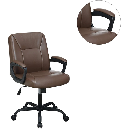 Relax Cushioned Office Chair 1pc Brown Color