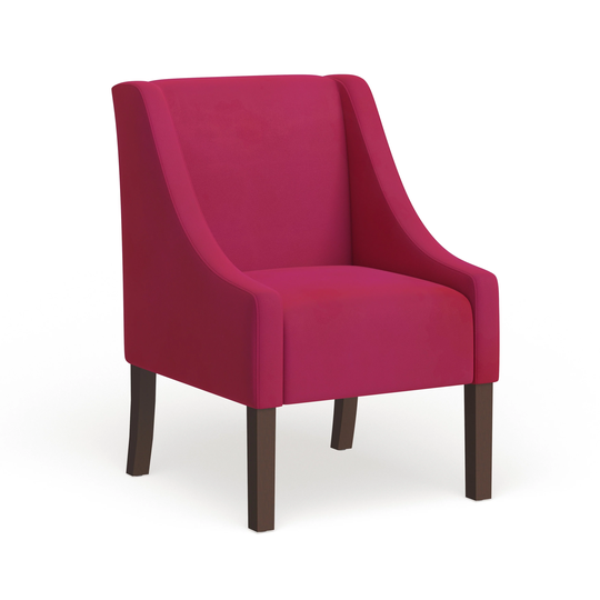 Homepop Modern Velvet Swoop Arm Accent Chair