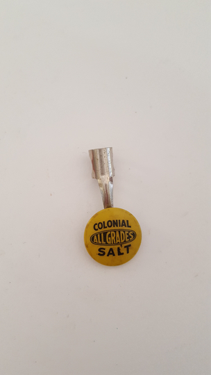 Vintage Circa 1930's To 1950's "Colonial All Grades Salt" Pencil Clip, Grocery Advertising in Good Condition